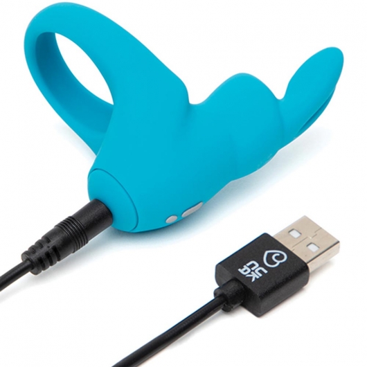 Голубое эрекционное виброкольцо Happy Rabbit Rechargeable Rabbit Cock Ring - Happy Rabbit - в Нефтекамске купить с доставкой