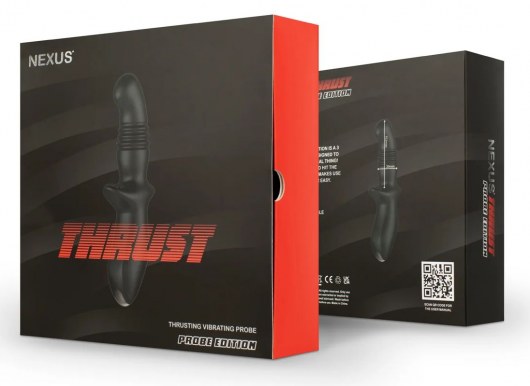 Черный вибромассажер простаты Nexus Thrust с возвратно-поступательными движениями - Nexus Range - в Нефтекамске купить с доставкой
