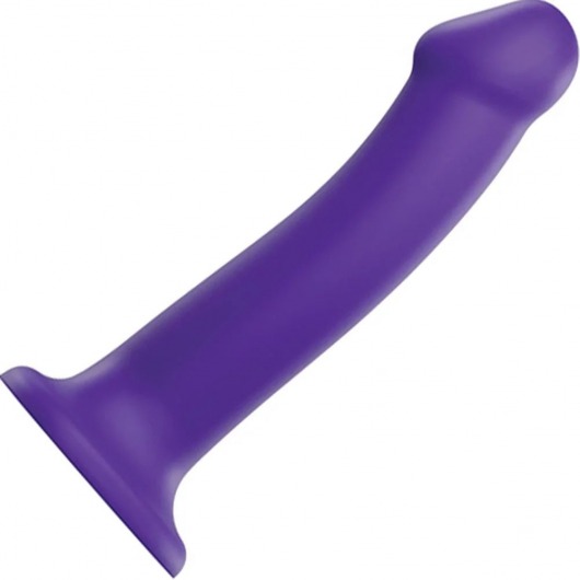 Фиолетовый фаллоимитатор-насадка Strap-On-Me Dildo Dual Density size L - 19 см. - Strap-on-me - купить с доставкой в Нефтекамске