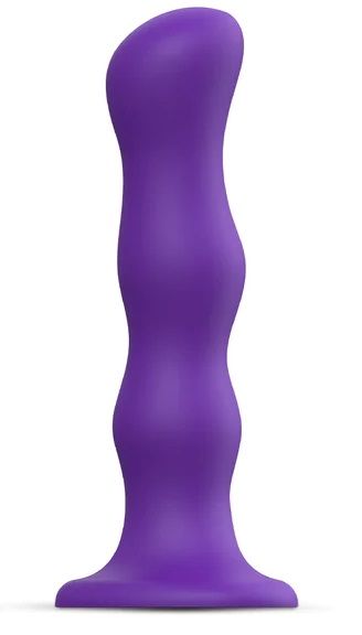 Фиолетовая насадка Strap-On-Me Dildo Geisha Balls size M - Strap-on-me - купить с доставкой в Нефтекамске