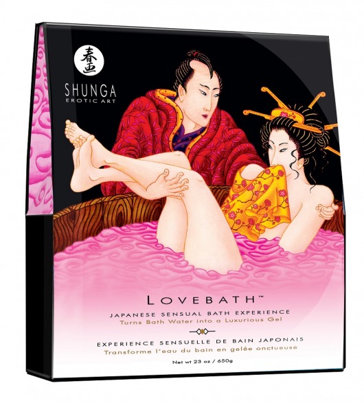 Соль для ванны Lovebath Dragon Fruit, превращающая воду в гель - 650 гр. - Shunga - купить с доставкой в Нефтекамске