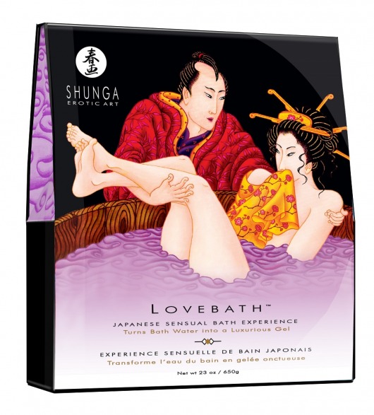 Соль для ванны Lovebath Sensual lotus, превращающая воду в гель - 650 гр. - Shunga - купить с доставкой в Нефтекамске