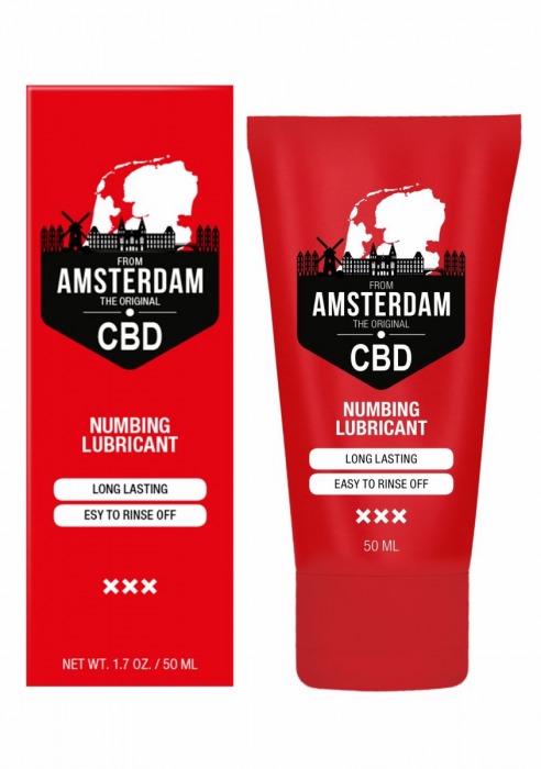 Пролонгирующий лубрикант Numbing CBD from Amsterdam - 50 мл. - Shots Media BV - купить с доставкой в Нефтекамске