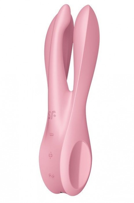 Розовый вибратор Threesome 1 с  пальчиками - Satisfyer в Нефтекамске Розовый вибратор Threesome 1 с  пальчиками - Satisfyer