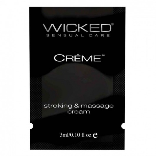 Крем для массажа и мастурбации Wicked Stroking and Massage Creme - 3 мл. - Wicked - купить с доставкой в Нефтекамске