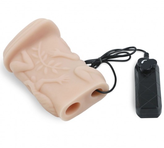 Мастурбатор-вагина из кибер-кожи с выносным пультом управления вибрацией - LOVETOY (А-Полимер) - в Нефтекамске купить с доставкой