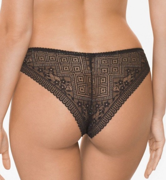 Кружевные трусики-танга Black Diamonds - 940 купить с доставкой