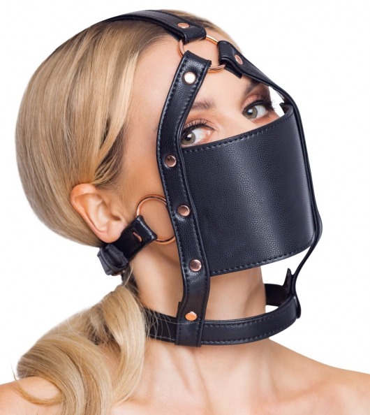 Черный намордник с кляпом-шаром Head Harness With A Gag - Orion - купить с доставкой в Нефтекамске