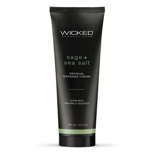 Массажный легкий крем WICKED Sage plus Sea Salt - 120 мл. - Wicked - купить с доставкой в Нефтекамске