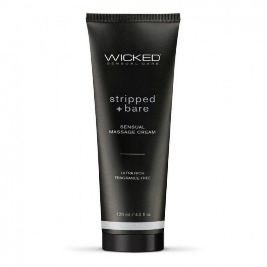 Массажный легкий крем WICKED Stripped plus Bare - 120 мл. - Wicked - купить с доставкой в Нефтекамске