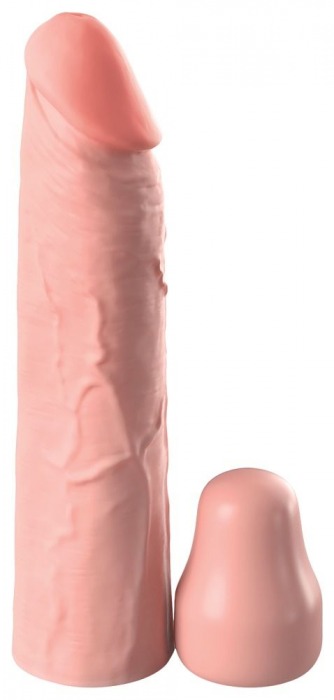 Телесная насадка-удлинитель 1 Inch Silicone X-tension - 17,8 см. - Pipedream - в Нефтекамске купить с доставкой