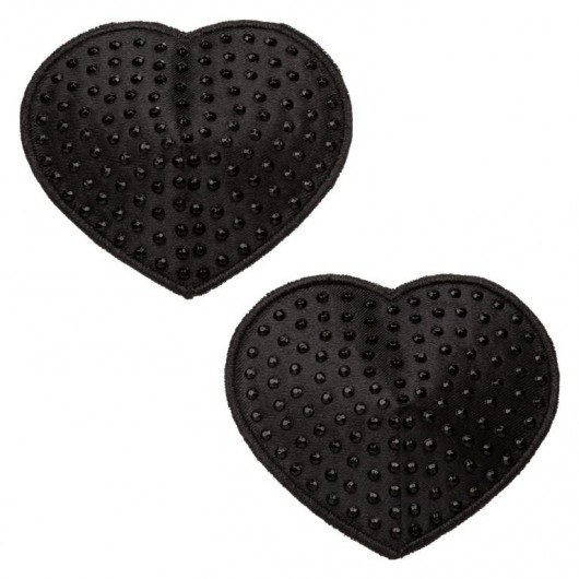 Черные пэстисы в форме сердечек Heart Pasties - California Exotic Novelties - купить с доставкой в Нефтекамске