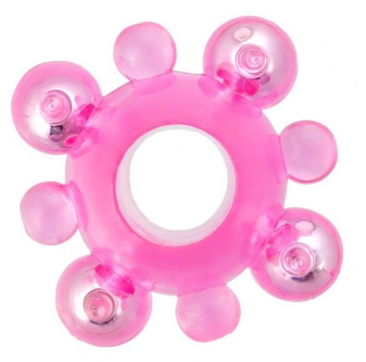 Эрекционное кольцо c бусинками - Toyfa Basic - в Нефтекамске купить с доставкой