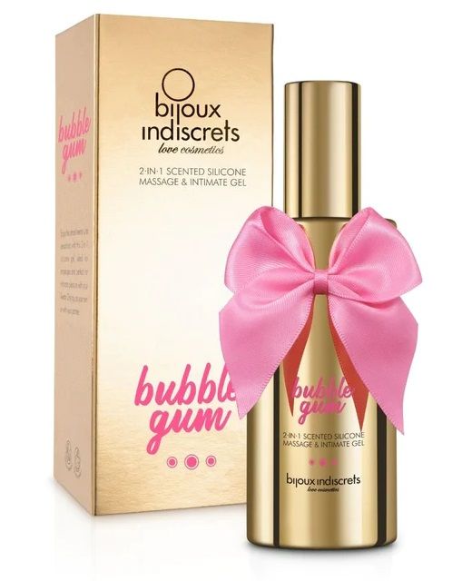 Гель с ароматом жвачки Bubblegum 2-in-1 Scented Silicone Massage And Intimate Gel - 100 мл. - Bijoux Indiscrets - купить с доставкой в Нефтекамске