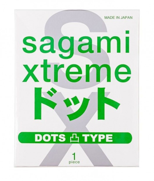 Презерватив Sagami Xtreme Type-E с точками - 1 шт. - Sagami - купить с доставкой в Нефтекамске