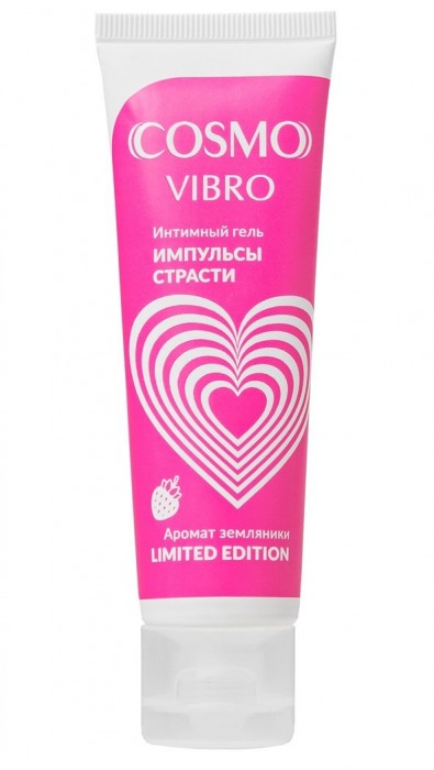 Возбуждающий гель на водно-силиконовой основе Cosmo Vibro с ароматом земляники - 50 гр. - Биоритм - купить с доставкой в Нефтекамске
