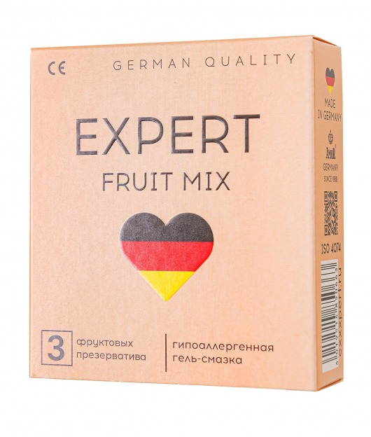 Ароматизированные презервативы EXPERT Fruit Mix - 3 шт. - Expert - купить с доставкой в Нефтекамске