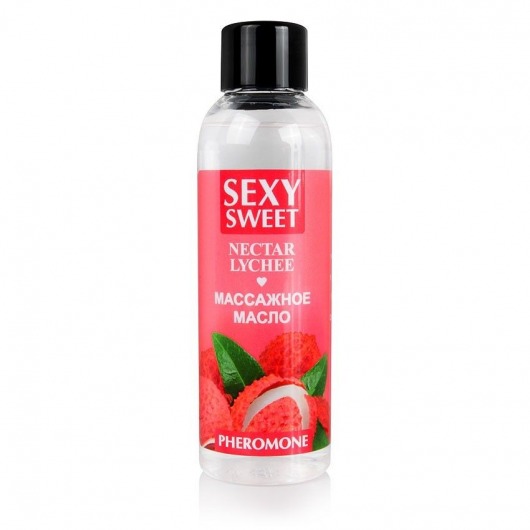 Массажное масло Sexy Sweet Nectar Lychee с феромонами и ароматом личи - 75 мл. - Биоритм - купить с доставкой в Нефтекамске