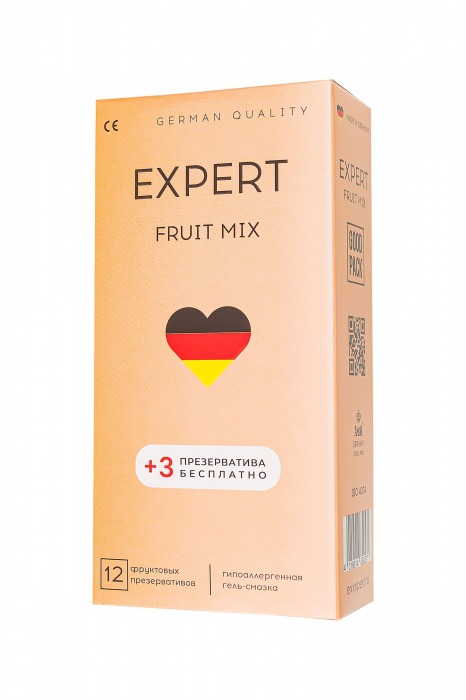 Ароматизированные презервативы EXPERT Fruit Mix - 12 шт.(+3 в подарок) - Expert - купить с доставкой в Нефтекамске