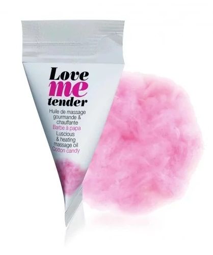 Съедобное согревающее массажное масло Love Me Tender Cotton Candy с ароматом сладкой ваты - 10 мл. - Love to Love - купить с доставкой в Нефтекамске