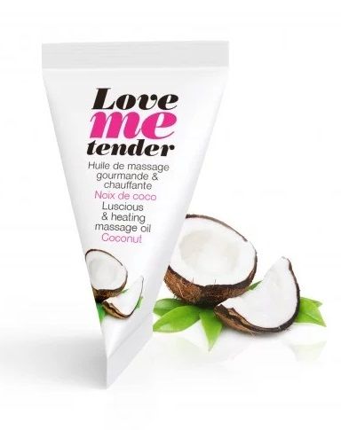 Съедобное согревающее массажное масло Love Me Tender Cocos с ароматом кокоса - 10 мл. - Love to Love - купить с доставкой в Нефтекамске