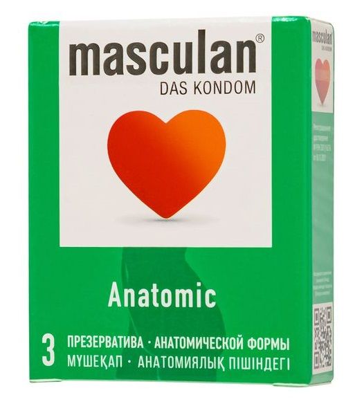 Презервативы анатомической формы Masculan Anatomic - 3 шт. - Masculan - купить с доставкой в Нефтекамске