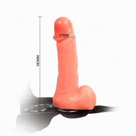 Женский страпон изогнутой формы - 18,3 см. - Baile - купить с доставкой в Нефтекамске