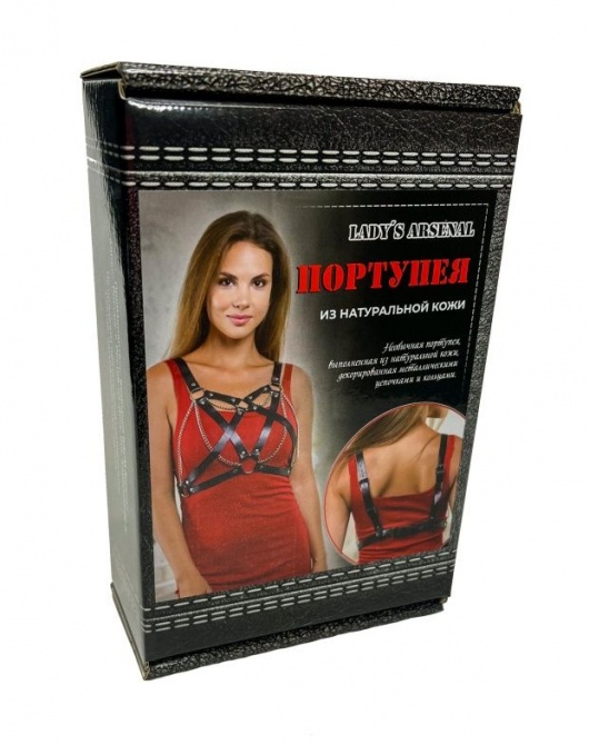 Портупея из натуральной кожи с цепочками - БДСМ Арсенал - купить с доставкой в Нефтекамске