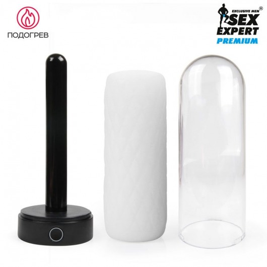 Оригинальный мастурбатор в колбе с нагревом - Sex Expert - в Нефтекамске купить с доставкой