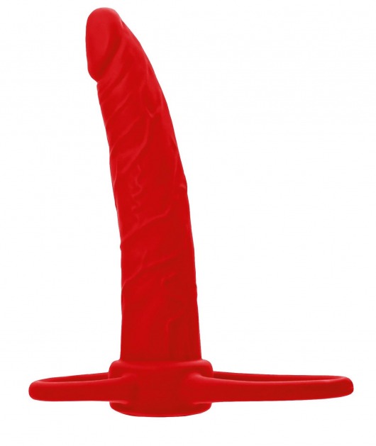 Красная насадка на пенис для двойного проникновения Black Red - 16,5 см. - ToyFa - купить с доставкой в Нефтекамске