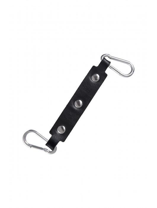 Черные кожаные однослойные оковы с контрастной строчкой - Pecado - купить с доставкой в Нефтекамске