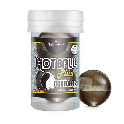 Анальный лубрикант на масляной основе Hot Ball Plus Conforto (2 шарика по 3 гр.) - HotFlowers - купить с доставкой в Нефтекамске