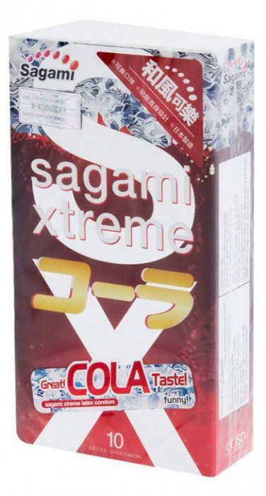 Ароматизированные презервативы Sagami Xtreme COLA - 10 шт. - Sagami - купить с доставкой в Нефтекамске