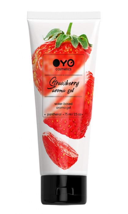 Лубрикант на водной основе OYO Aroma Gel Strawberry с ароматом клубники - 75 мл. - OYO - купить с доставкой в Нефтекамске