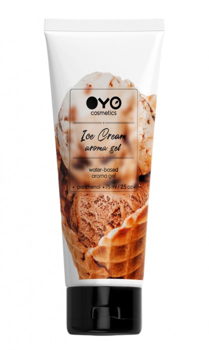 Лубрикант на водной основе OYO Aroma Gel Ice Cream с ароматом пломбира - 75 мл. - OYO - купить с доставкой в Нефтекамске