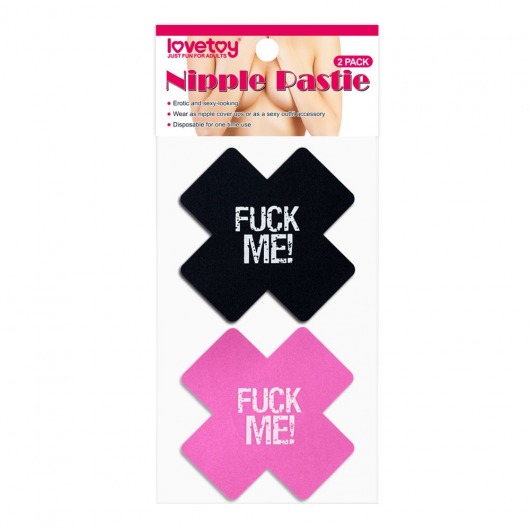 Набор из 2 пар пэстисов Cross Pattern Nipple Pasties - Lovetoy - купить с доставкой в Нефтекамске