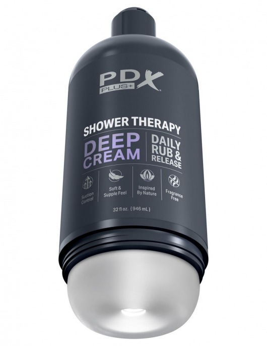 Мастурбатор в бутылке Shower Therapy Deep Cream - Pipedream - в Нефтекамске купить с доставкой