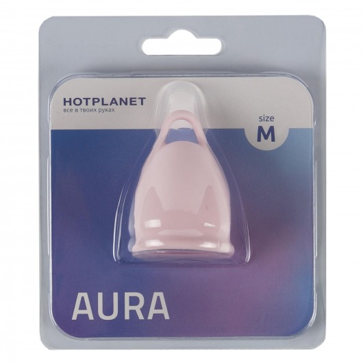 Розовая менструальная чаша Aura M - HOT planet - купить с доставкой в Нефтекамске