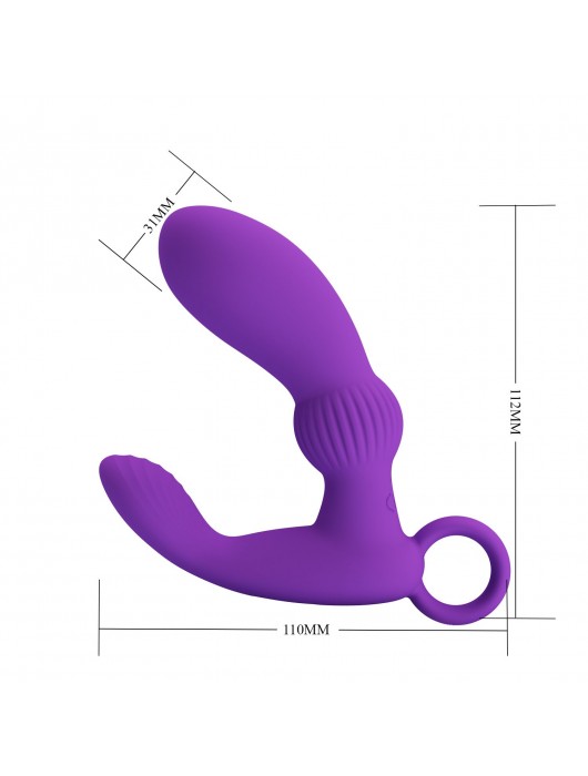 Фиолетовый вибромассажёр для массажа простаты Cayla - 11,2 см. - Baile - в Нефтекамске купить с доставкой