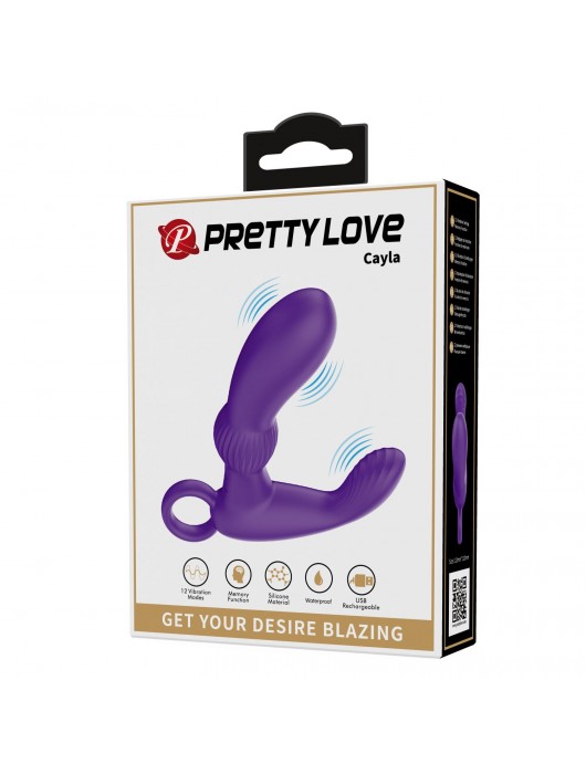Фиолетовый вибромассажёр для массажа простаты Cayla - 11,2 см. - Baile - в Нефтекамске купить с доставкой