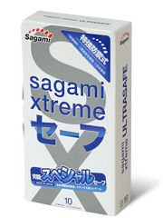 Презервативы Sagami Xtreme Ultrasafe с двойным количеством смазки - 10 шт. - Sagami - купить с доставкой в Нефтекамске