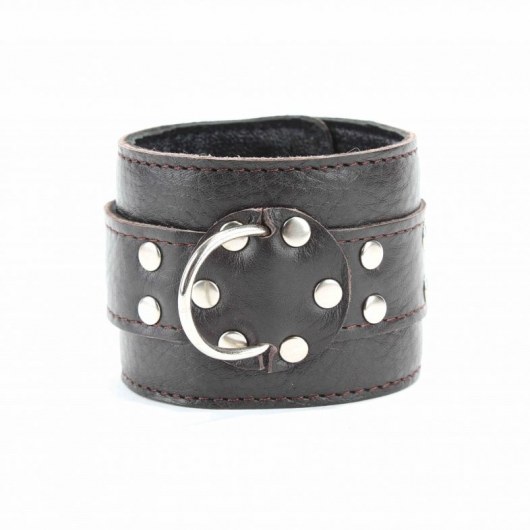 Кожаные наручники на металлической цепочке - БДСМ Арсенал - купить с доставкой в Нефтекамске