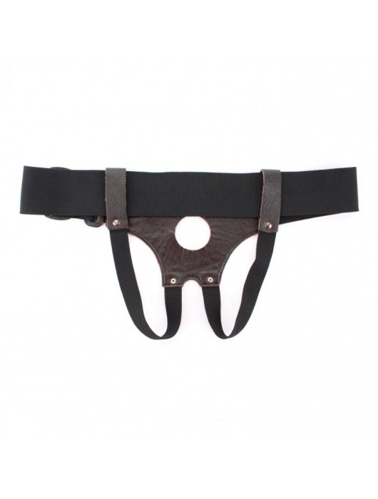 Трусики для страпона коричневого цвета - БДСМ Арсенал - купить с доставкой в Нефтекамске