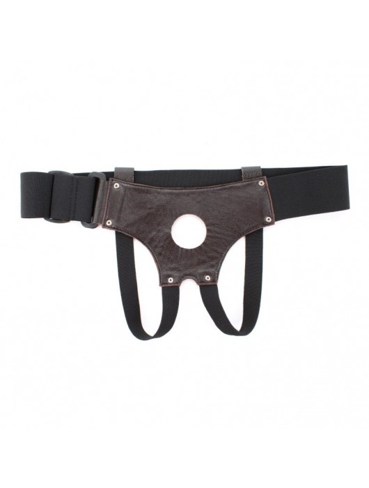 Трусики для страпона коричневого цвета - БДСМ Арсенал - купить с доставкой в Нефтекамске