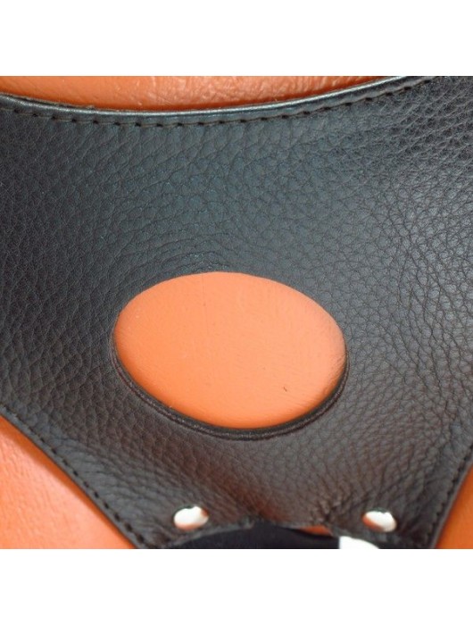 Трусики для страпона коричневого цвета - БДСМ Арсенал - купить с доставкой в Нефтекамске