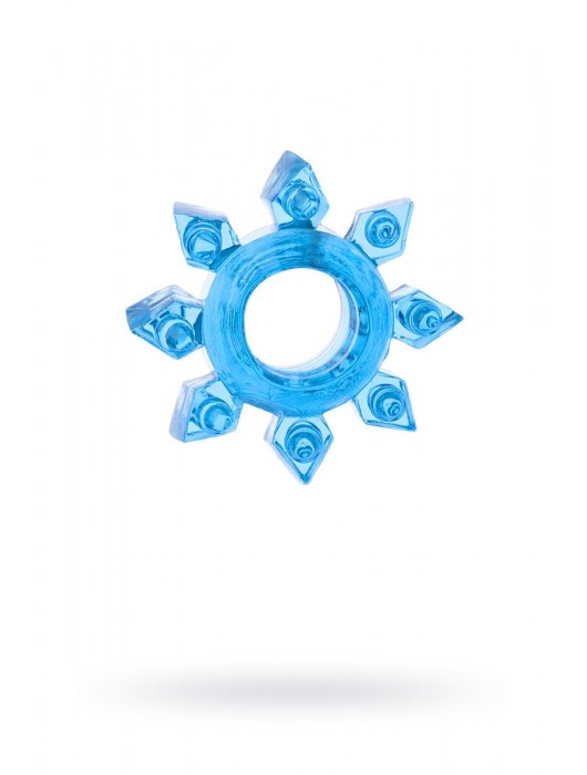 Голубая гелевая насадка-звезда - Toyfa Basic - в Нефтекамске купить с доставкой