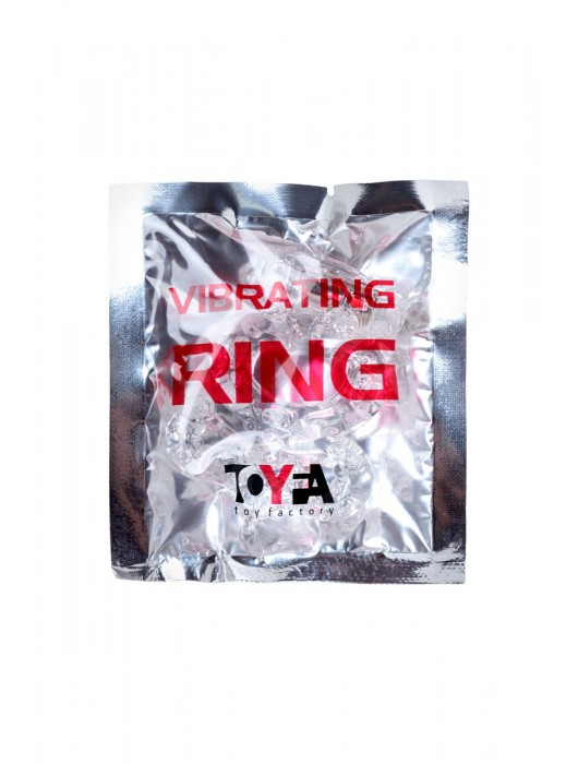 Прозрачное эрекционное кольцо с вибратором  и подхватом - Toyfa Basic - в Нефтекамске купить с доставкой