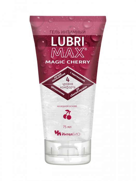 Интимный гель-смазка на водной основе Lubrimax Magic Cherry - 75 мл. - ИнтелБИО - купить с доставкой в Нефтекамске