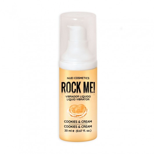 Жидкий вибратор Nuei Rock Me! с ароматом печенья и сливок - 20 мл. - Nuei cosmetics - купить с доставкой в Нефтекамске