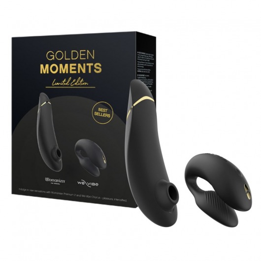 Набор для пар Golden Moments: Womanizer Premium 2 и We-Vibe Chorus - Womanizer купить в Нефтекамске с доставкой в Orgasmix.ru Набор для пар Golden Moments: Womanizer Premium 2 и We-Vibe Chorus - Womanizer